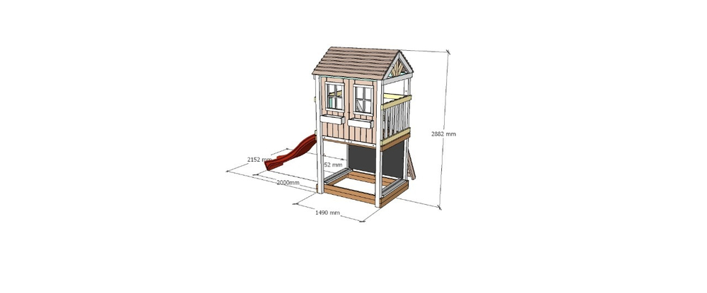 Детский домик с качелями "Прованс"
