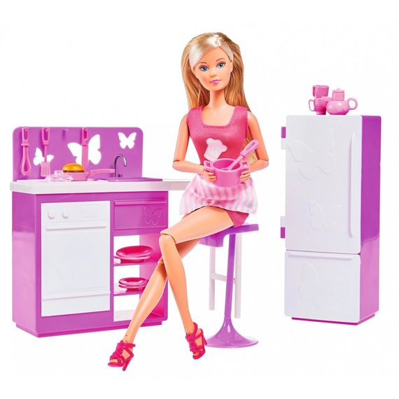 Kukla \ Кукла Mətbəx mebeli gəlincik Şteffi 29 sm