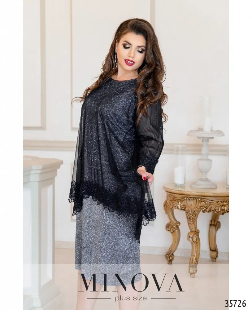 Платье 19-35-серебро Minova