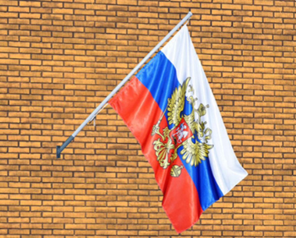 Флаг настенный на фасад, ткань мультифлаг, сквозное окрашивание