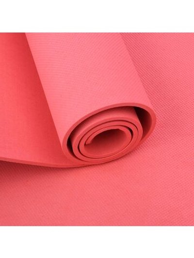 Коврик для фитнеса и йоги 61х173 см (ярко розовый цвет)
