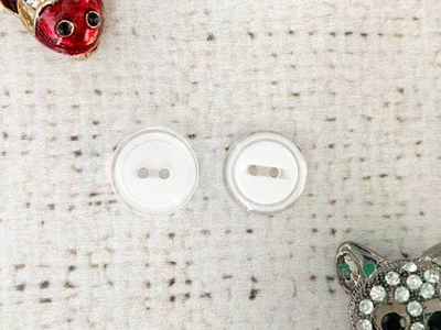 Пуговицы, d 1,25 см, 2 прокола, молочный