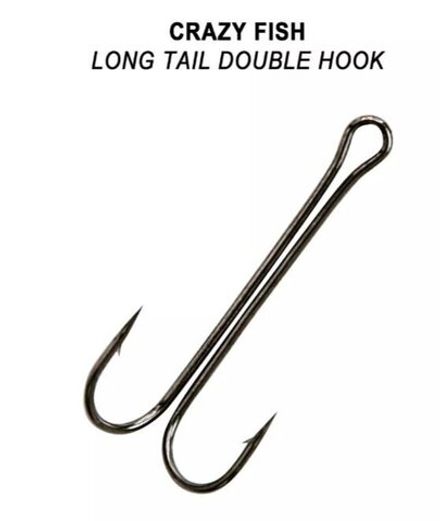 Двойной крючок Crazy Fish Long Tail Double Hook №6 5 шт