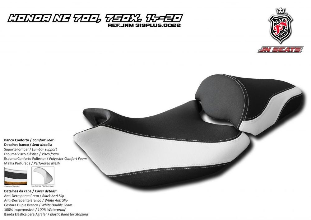 Honda NC700X NC750X 2014-2020 JN-Europe сиденье Комфорт из поролона &quot;с памятью&quot; + вискоза