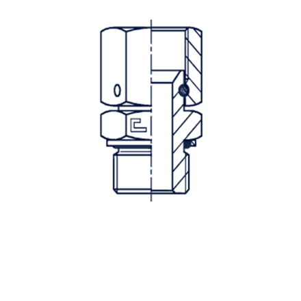 Штуцер FNH JIC 7/16 - BSP 1/8 (o-ring)
