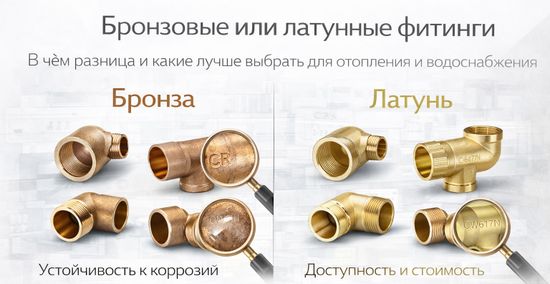 Бронзовые или латунные фитинги — в чём разница и какие лучше выбрать для отопления и водоснабжения?