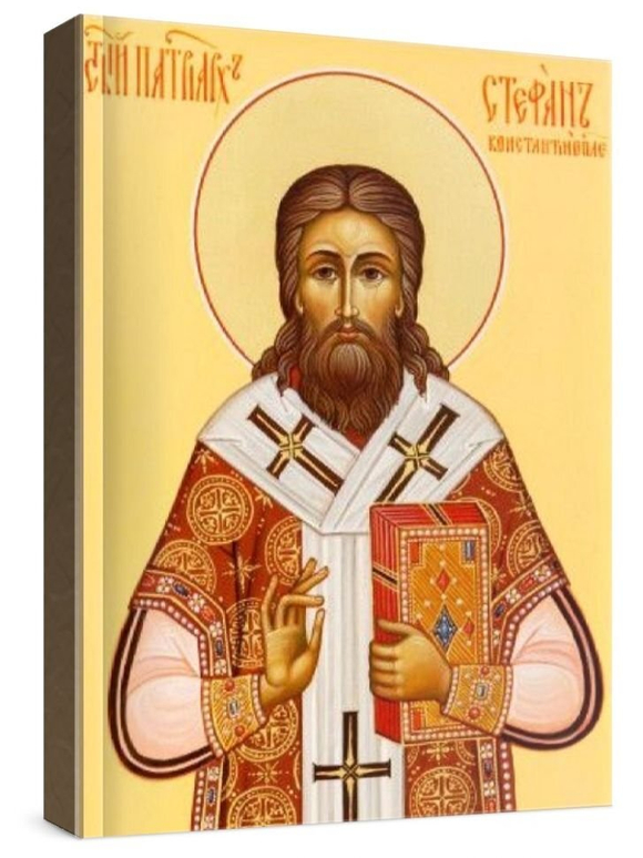 Стефан Константинопольский (рукописная икона)