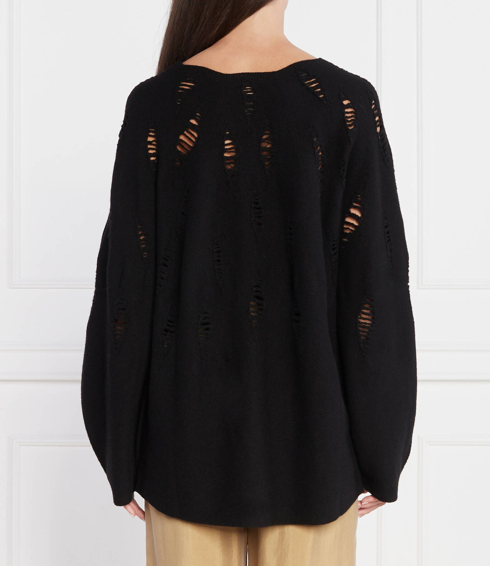 Хлопковый свитер Liviana Conti - черный(F3W060)