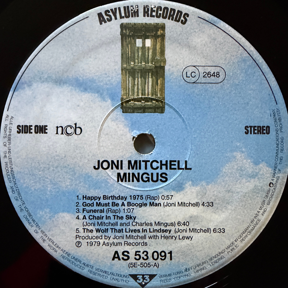 Joni Mitchell ‎– Mingus (Скандинавия 1979г.) Т