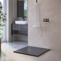 Душевой поддон квадратный RGW ST-G Графит (1000x1000)