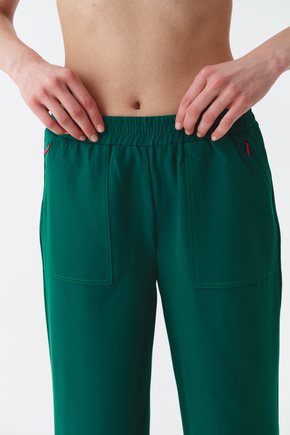 Брюки свободные медицинские женские Йошо, малахит