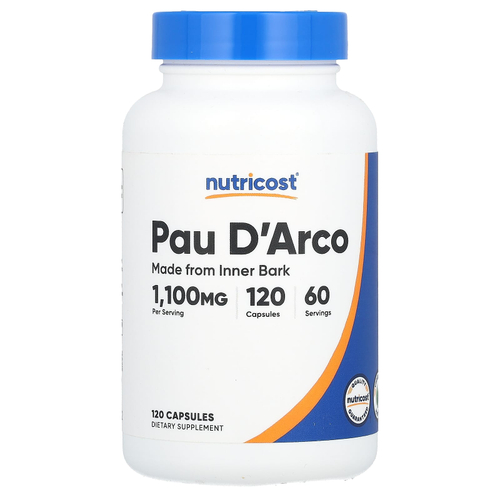 Nutricost, По д'Арко, 120 капсул (550 мг на капсулу)
