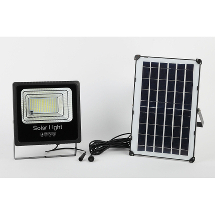 ЭРА Прожектор светодиодный уличный на солн. бат. 100W, 1200 lm, 5000K, с датч. движения, ПДУ, IP65 (