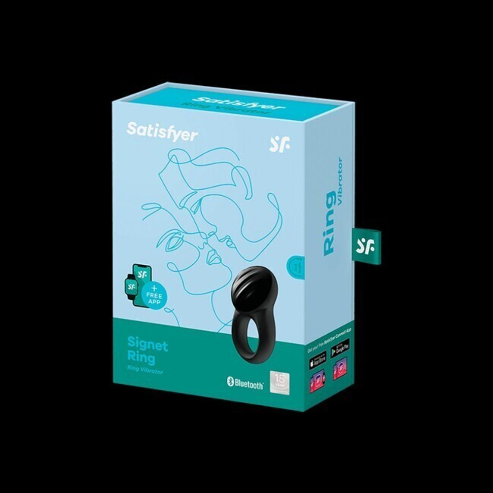 Эрекционное кольцо Signet Ring Satisfyer, черный (Цвет: черный)