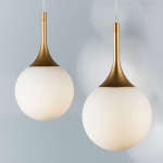 813012 Подвес GLOBO 1х40W E14 золото/белый