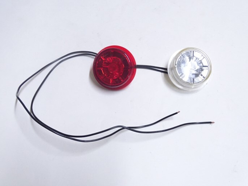 Фонарь габаритов и контурный элемент красный/белый светод. 12-24V (плоское стекло) (Евросвет)