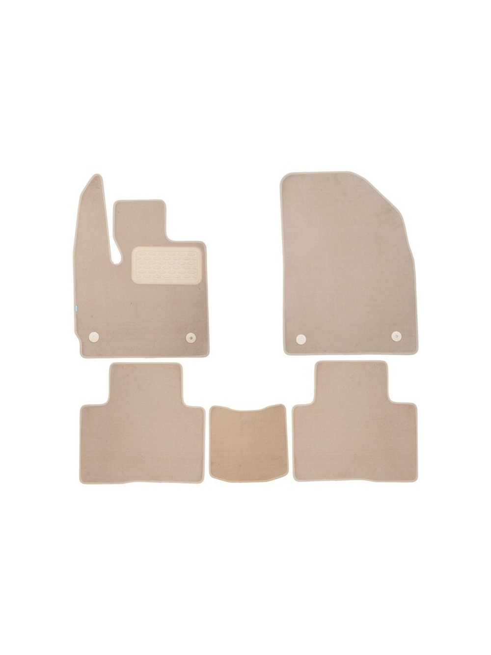 Коврики в салон для CHERYEXEED TXL, 2021-, кроссовер, 5 шт. (текстиль, бежевые) KLEVER041060122112KH