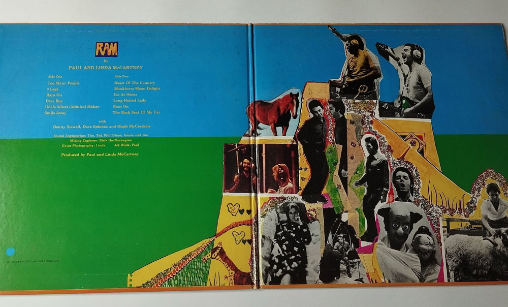 Винтажная виниловая пластинка LP Paul And Linda McCartney Ram (Japan 1971) (No Obi) Heart Of The Country
