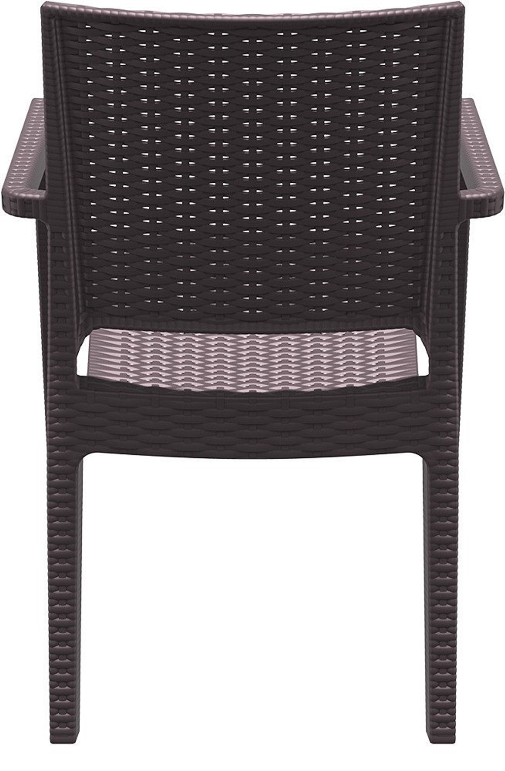 Комплект пластиковой мебели Siesta Contract Miami Ibiza, коричневый