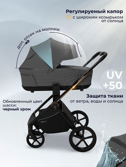Детская коляска 3 в 1 Sweet Baby SBL Elegante Therma 427645 Dark Grey