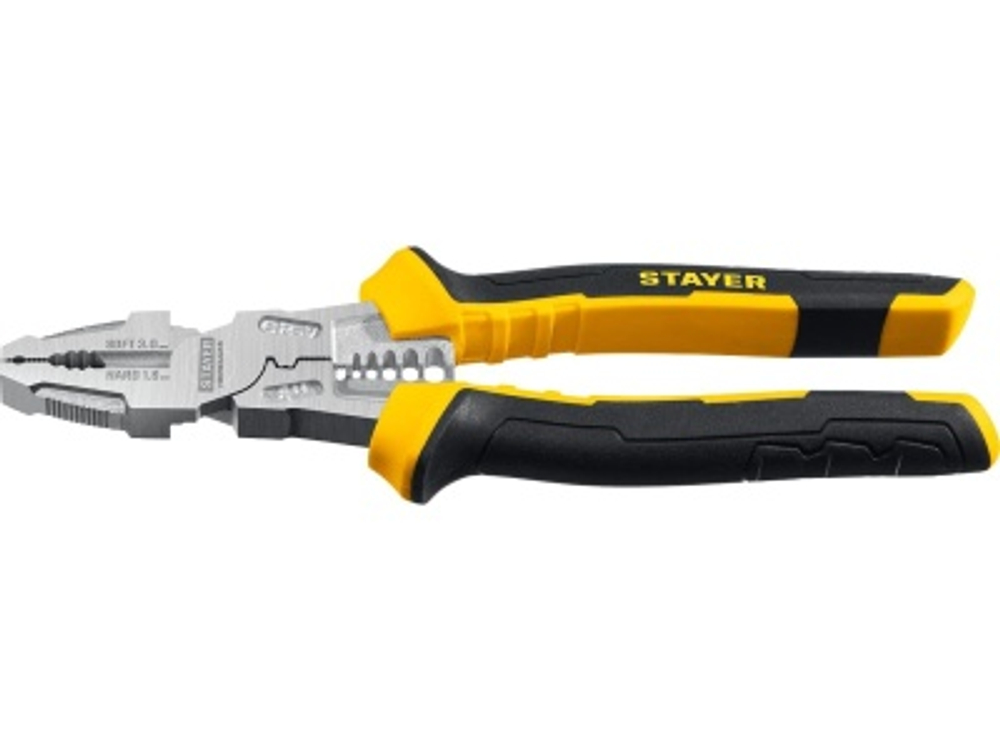 Пассатижи 200мм Stayer HERCULES комбинированные 8-в-1