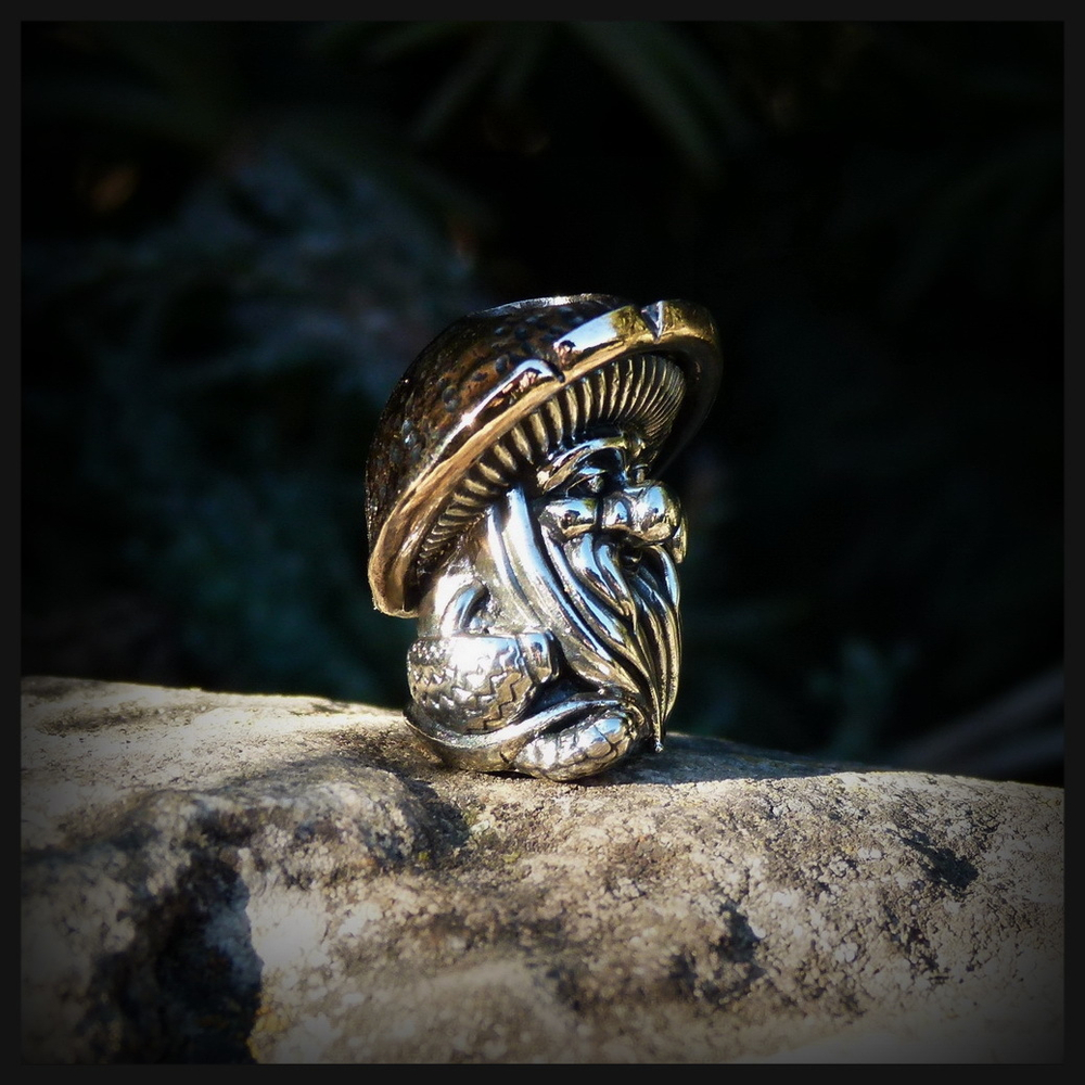 Бусина "Дух леса" для темляков или браслетов , биметалл