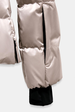 ZARA ВОДОНЕПРОНИЦАЕМАЯ, ВЕТРОЗАЩИТНАЯ КУРТКА С КАПЮШОНОМ, КОФЕЙНЫЙ