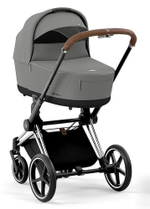 Коляска Cybex Priam IV Chrome Brown complete и автокресло Cloud G i-Size Lava Grey Plus 3 в 1 Mirage Grey