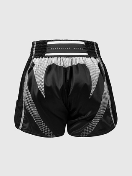 Шорты тайские Venum Adrenaline Black/Silver Grey