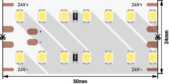 Светодиодная влагозащищенная лента DesignLed 25W/m 280LED/m 2835SMD нейтральный белый 2,5M 003246