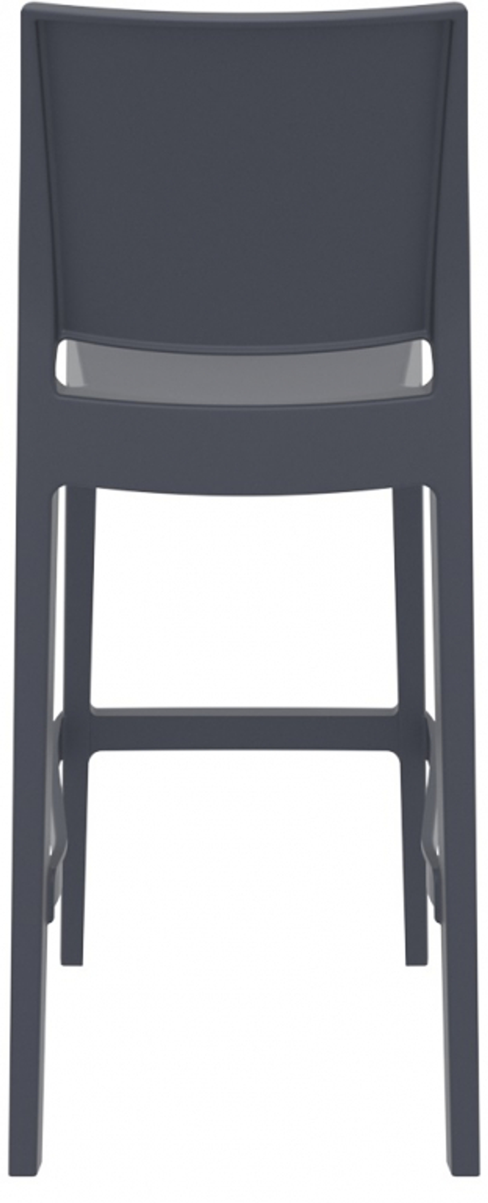 Стул пластиковый барный, Siesta Contract Maya Bar 75, темно-серый