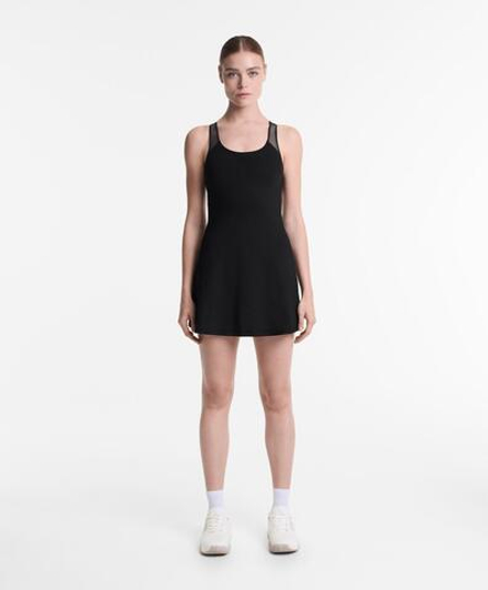 Oysho Платье на бретелях Comfortlux, черный