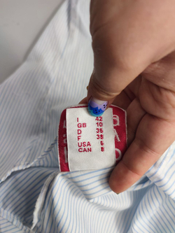 Рубашка из хлопка в полоску 44 размер