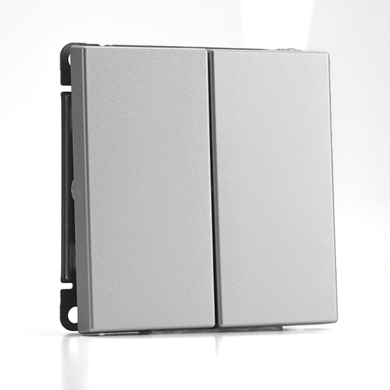 Выключатель 2-кл. ArtGallery (сх. 5) 10AX механизм алюм. SE GAL000351