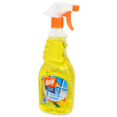 Средство для мытья стекол Help Лимон 750 мл с курком