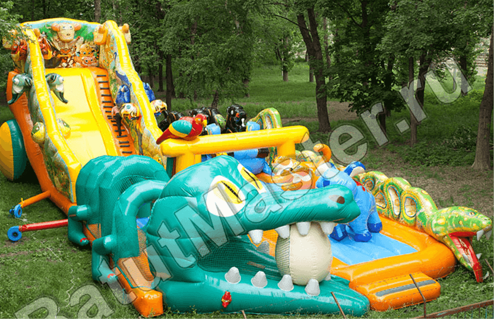 Коммерческий надувной батут "Нильский крокодил"
