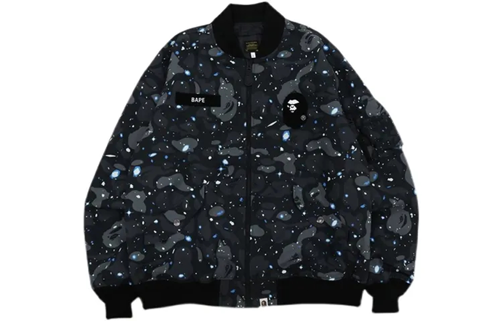 A Bathing Ape Space Camo Loose Fit Ma 1 Куртка