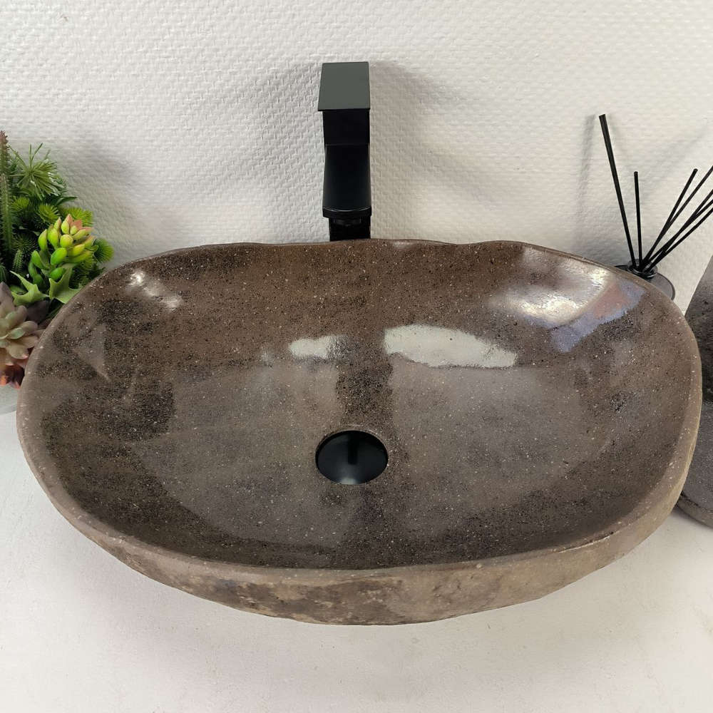 Раковина из речного камня RS-65197 54*39*15 0861