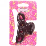 Заколка-краб для волос на блистере «Magic Gloss», кольца, микс 6 цветов, 6,5см