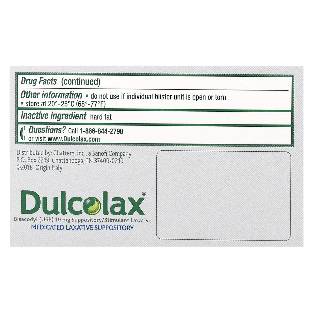 Dulcolax, лечебные слабительные свечи, 28 свечей в форме удобной формы