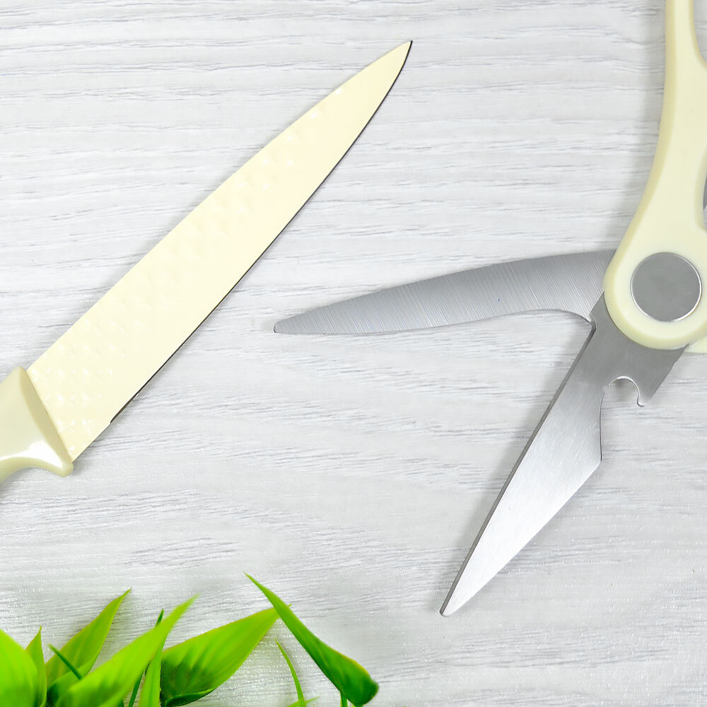 Набор ножей 6 предметов на подставке, ZEIDAN Z-3138