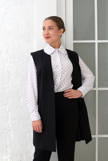 Жилет с подкладом 1634опа, черный #70Ч061634опа