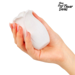 Белый нереалистичный мастурбатор 15см в форме бутона цветка Bior Toys Sexy Friend Flower White Rose SF-70285