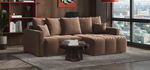 Угловой диван Босс Тренд Велюр Монолит мокко