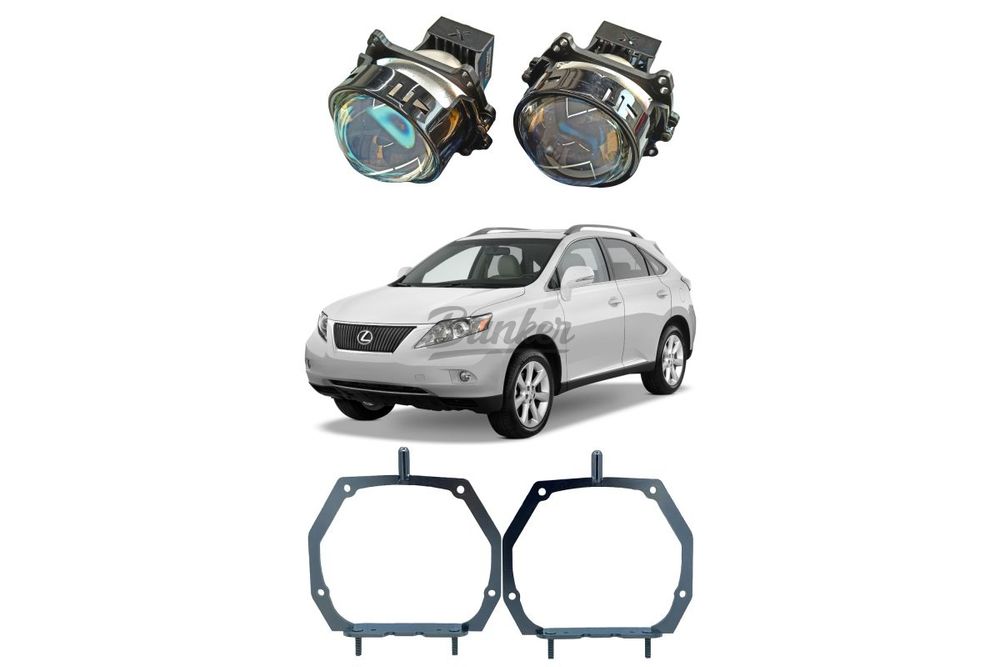 Комплект для замены штатных линз с AFS Lexus RX III 2008-2012