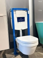 Унитаз подвесной Villeroy&Boch Architectura 568CDR01 альпийский белый, с крышкой микролифт, с инсталляцией
