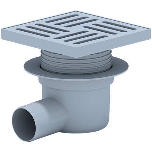 Трап 50 горизонтальный решетка-пластик. (150х150) 11385