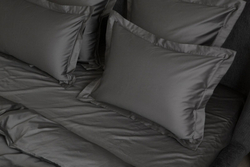 Простыня на резинке 160х200x40 German Grass Graphite Allure серая