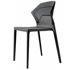 Стул пластиковый Ego-S, антрацит, дымчатый
