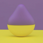 Нежный вибромассажер 5,2см Tenga Mini Fuji-Lemon Vibrator HMM-01